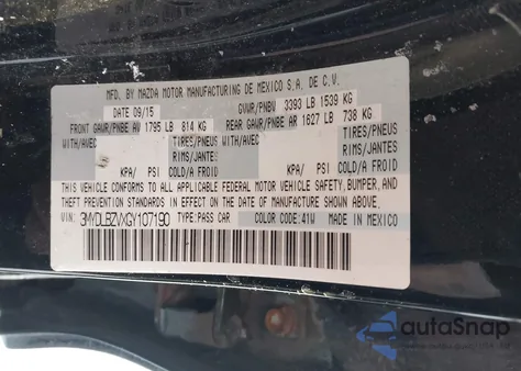 2016 Scion Ia z USA, uszkodzony, nr VIN 3MYDLBZVXGY107190